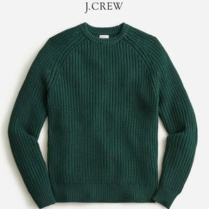 J Crew Heritage cotton shaker-stitch crewneck sweater 100% cotton. Item BI844.